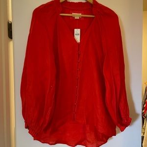 Anthropologie Linen Button Down